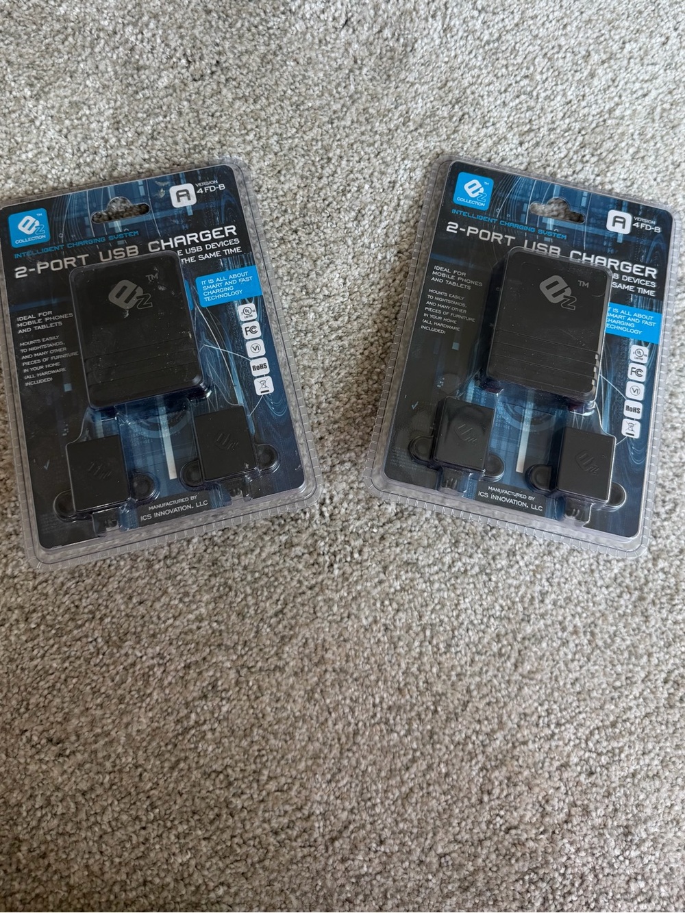2-Port USB Charger Wall Adapter Pack - Black by